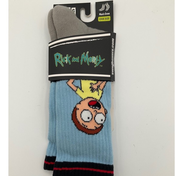 Swag Socks Other - Rick and Morty Swag Socks Mens Crew Socks One Size Blue Grey SPX-WFP-RANDM NEW